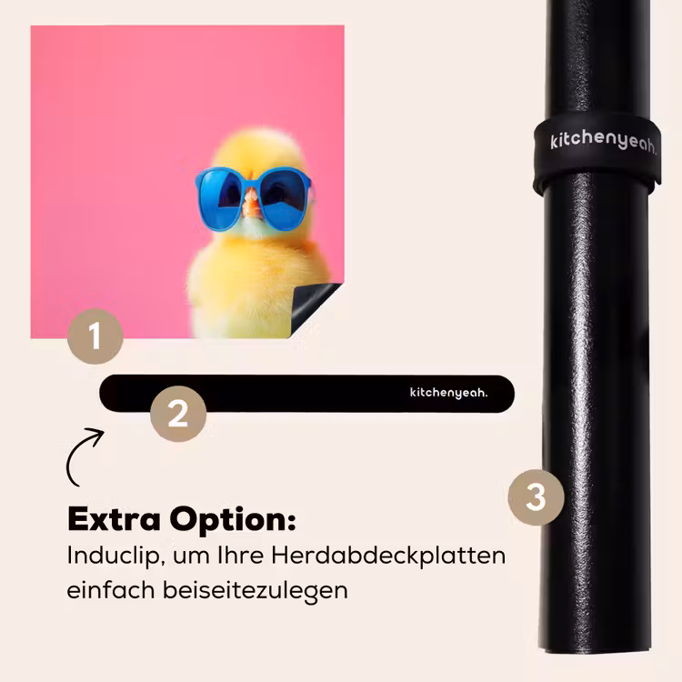 Herdabdeckplatte - Chick - Sonnenbrille - Blau — 8