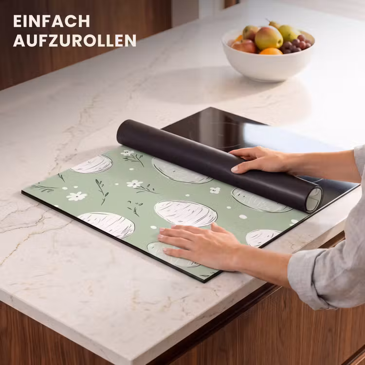 Herdabdeckplatte - Grün - Eier - Muster — 7