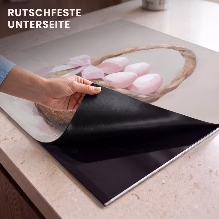 Herdabdeckplatte - Korb - Eier - Rosa — 6