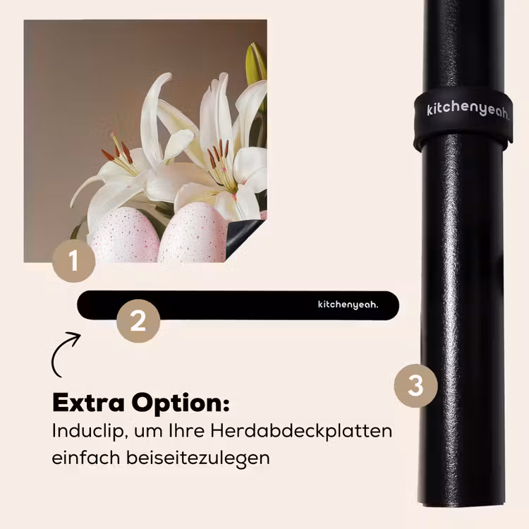 Herdabdeckplatte - Lilien - Eier - Ostern — 8