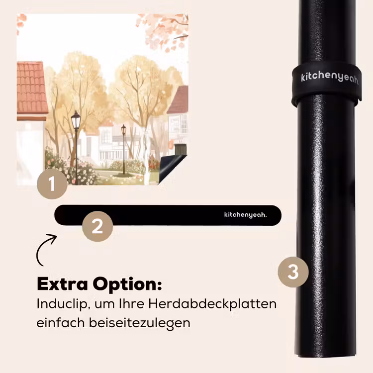 Herdabdeckplatte - Dorfplatz - Springbrunnen - Tulpen — 8