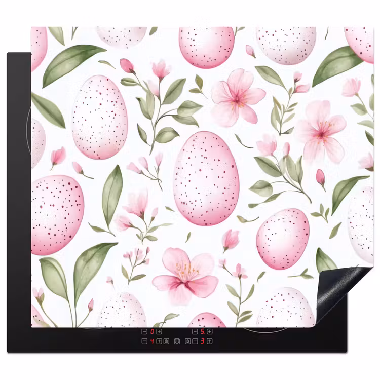 Herdabdeckplatte - Muster - Eier - Rosa - Ostern — 1