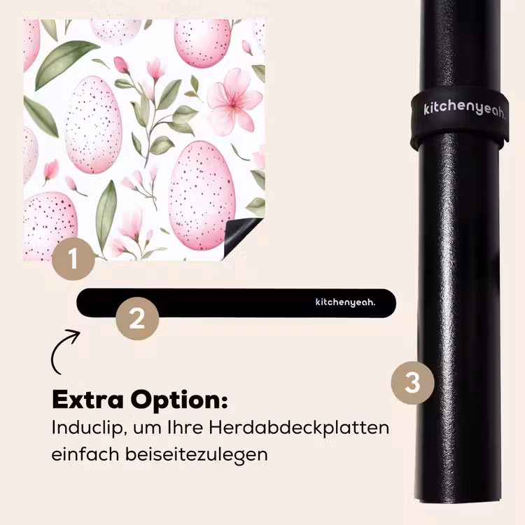 Herdabdeckplatte - Muster - Eier - Rosa - Ostern — 8