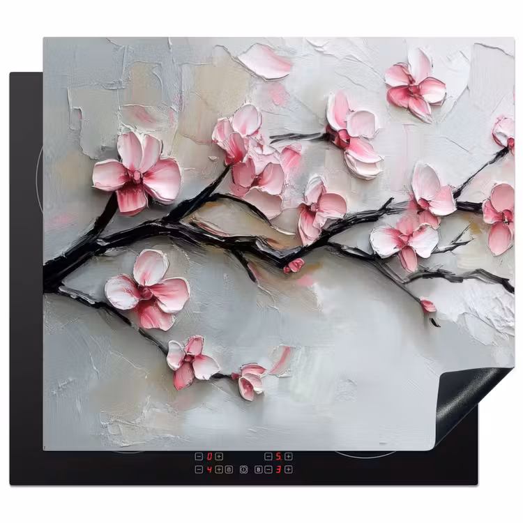 Herdabdeckplatte - Blüte - Künstlerisch - Rosa - Sakura — 1