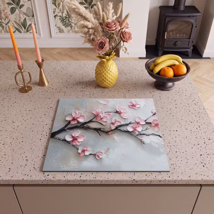 Herdabdeckplatte - Blüte - Künstlerisch - Rosa - Sakura — 3