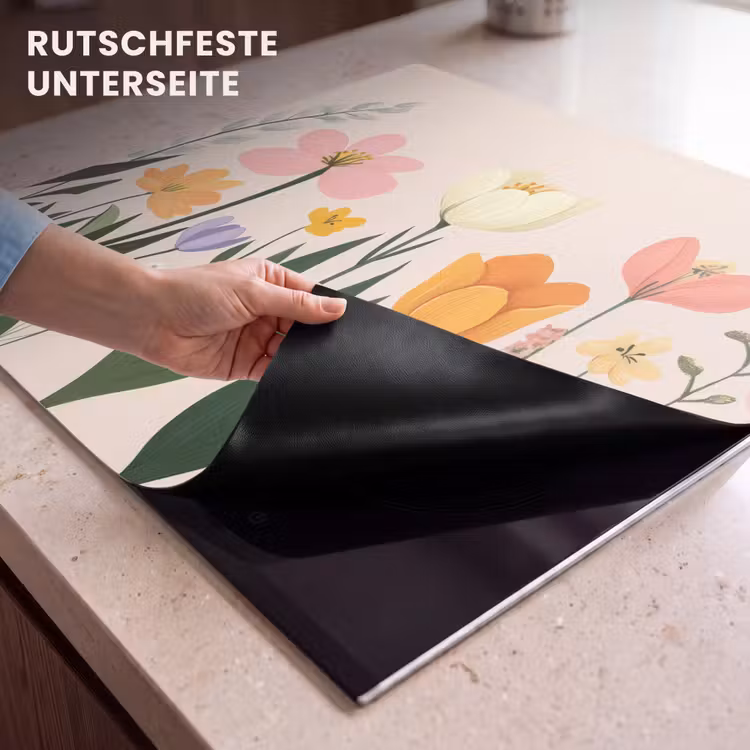 Herdabdeckplatte - Pastelltöne - Blumen - Illustration — 6