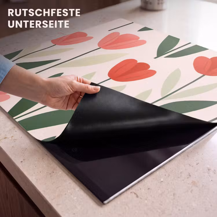 Herdabdeckplatte - Tulpen - Modern - Rosa — 6