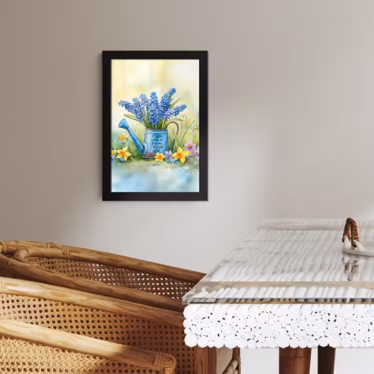 Bilder mit Rahmen - Lavendelblüten - Zitat - Gießkanne — 3