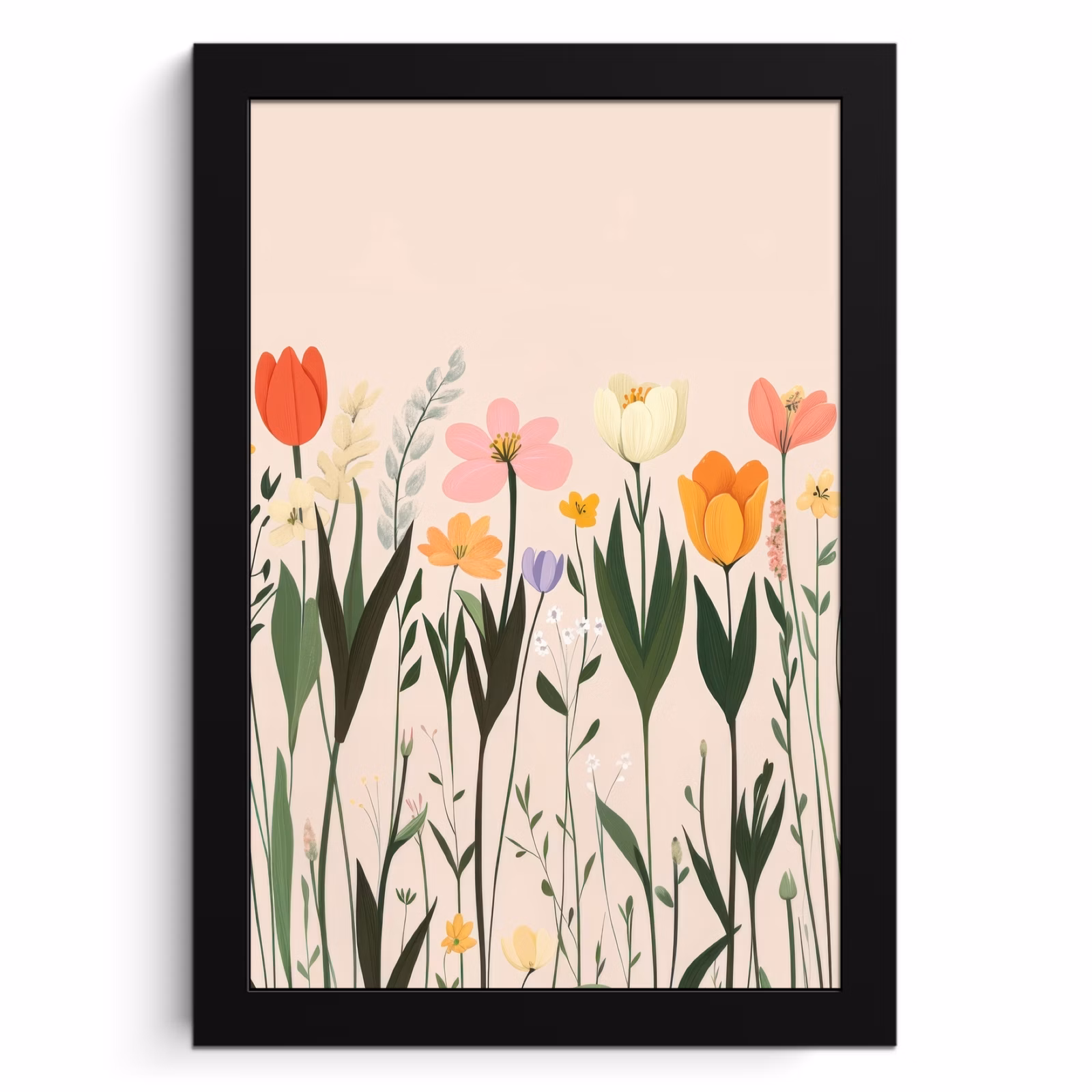 Bilder mit Rahmen - Pastelltöne - Blumen - Illustration — 1