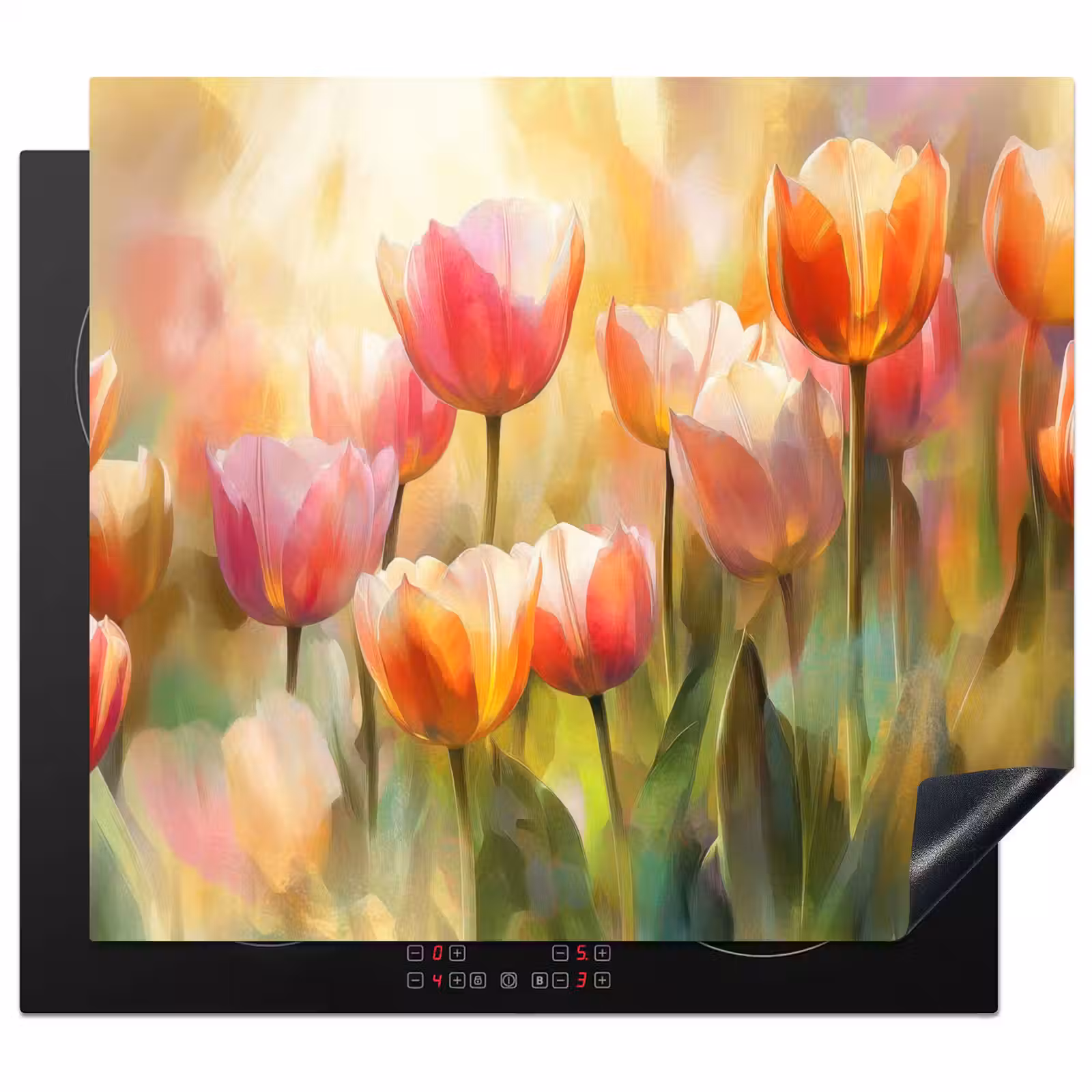 Herdabdeckplatte - Tulpen - Märchenhaft - Farbenfroh — 1