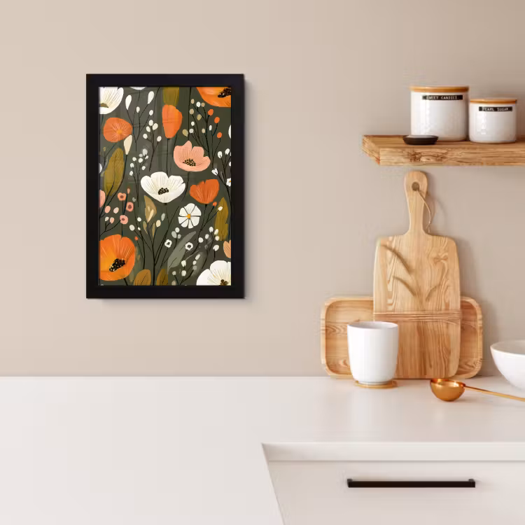 Bilder mit Rahmen - Blumen - Illustration - Grün — 2