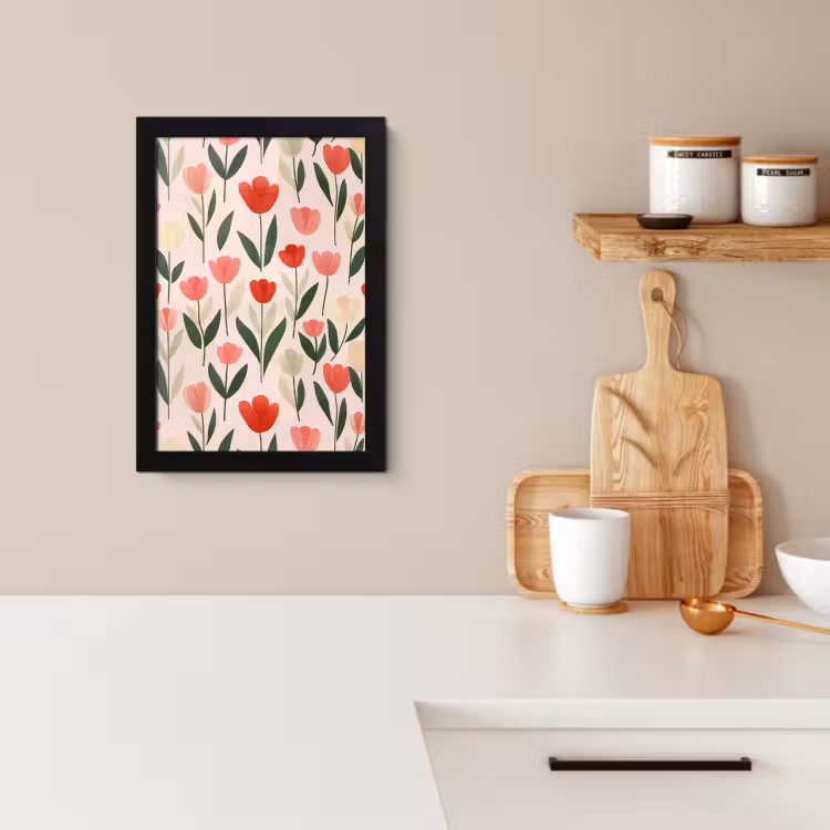 Bilder mit Rahmen - Tulpen - Modern - Rosa — 2