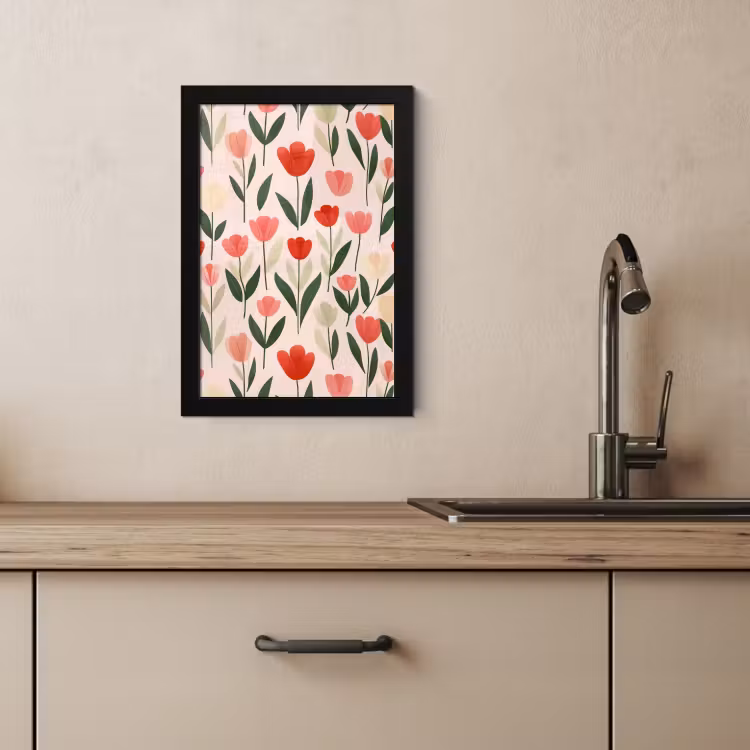 Bilder mit Rahmen - Tulpen - Modern - Rosa — 3