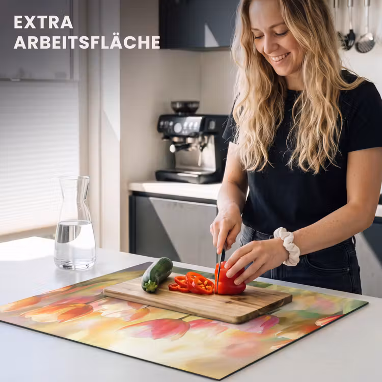 Herdabdeckplatte - Tulpen - Märchenhaft - Farbenfroh — 5