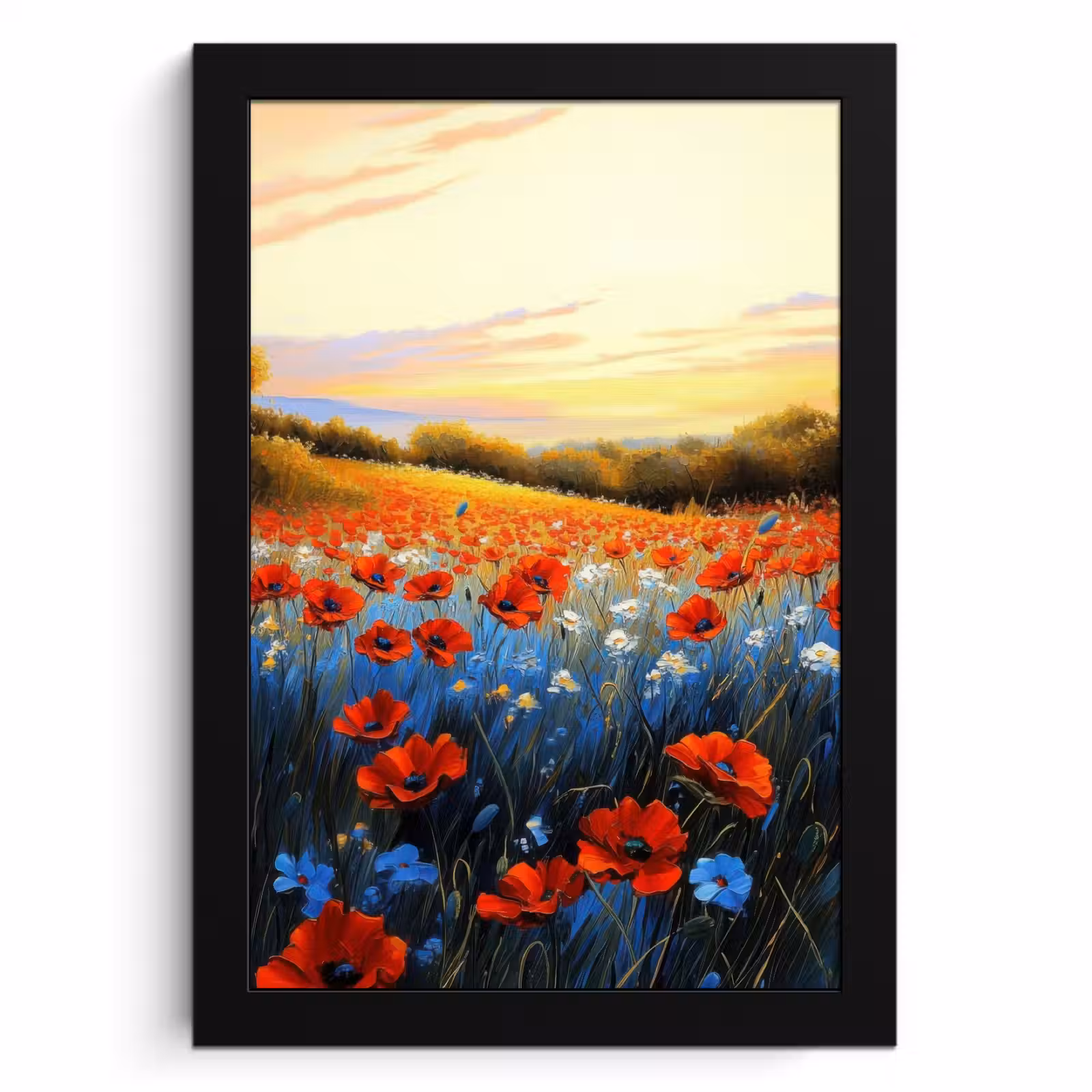 Bilder mit Rahmen - Mohn - Blumenfeld - Farbenfroh — 1