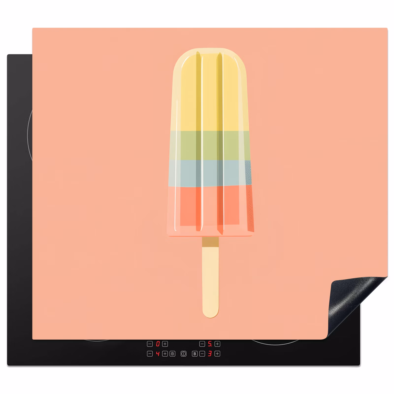 Herdabdeckplatte - Wassereis - Pastelltöne - Minimalistisch — 1