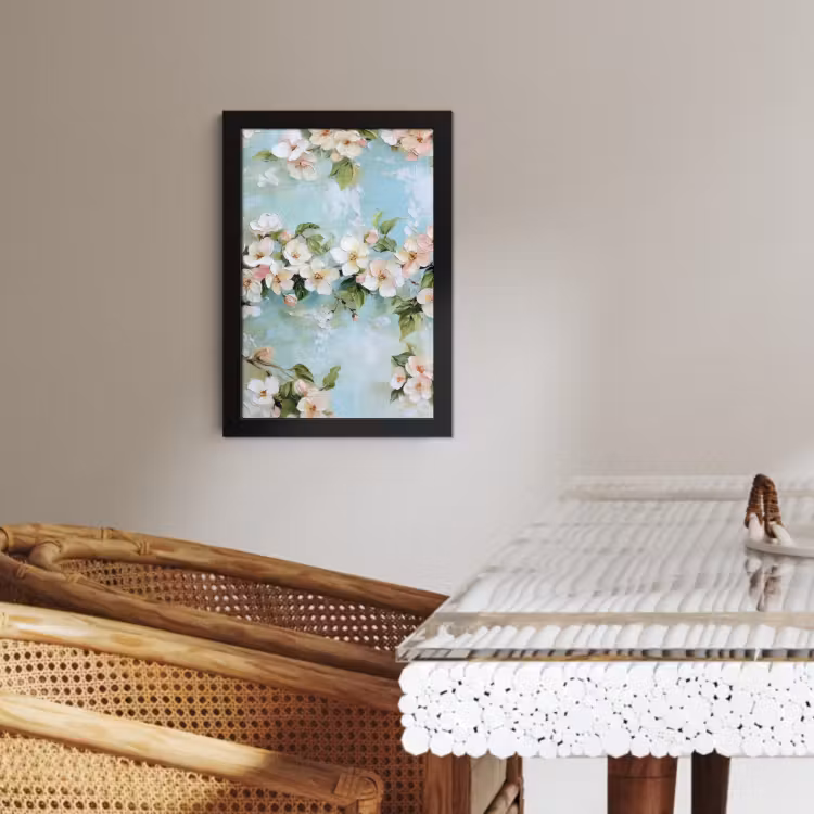 Bilder mit Rahmen - Blossom - Blätter - Hellblau — 4