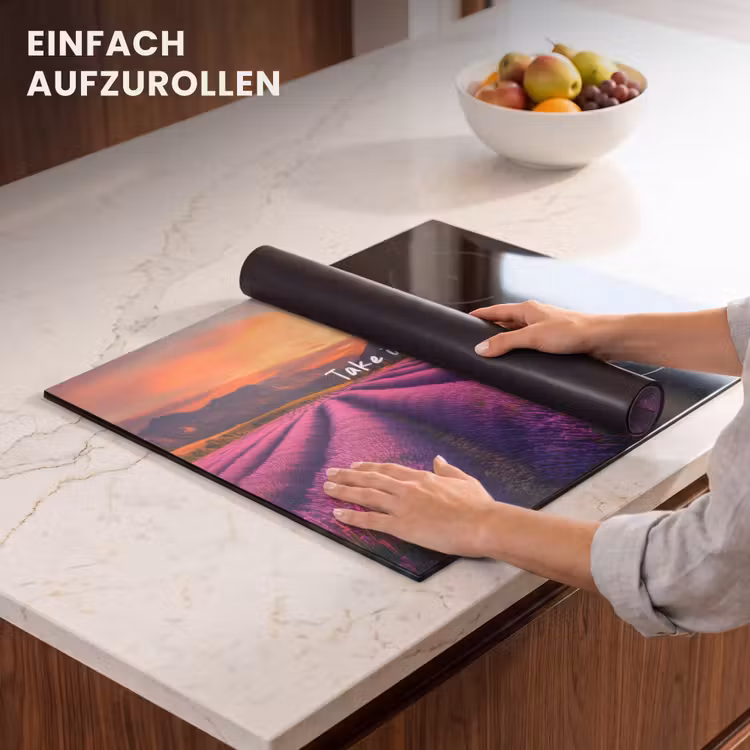 Herdabdeckplatte - Lavendelfeld - Zitat - Sonnenuntergang — 7