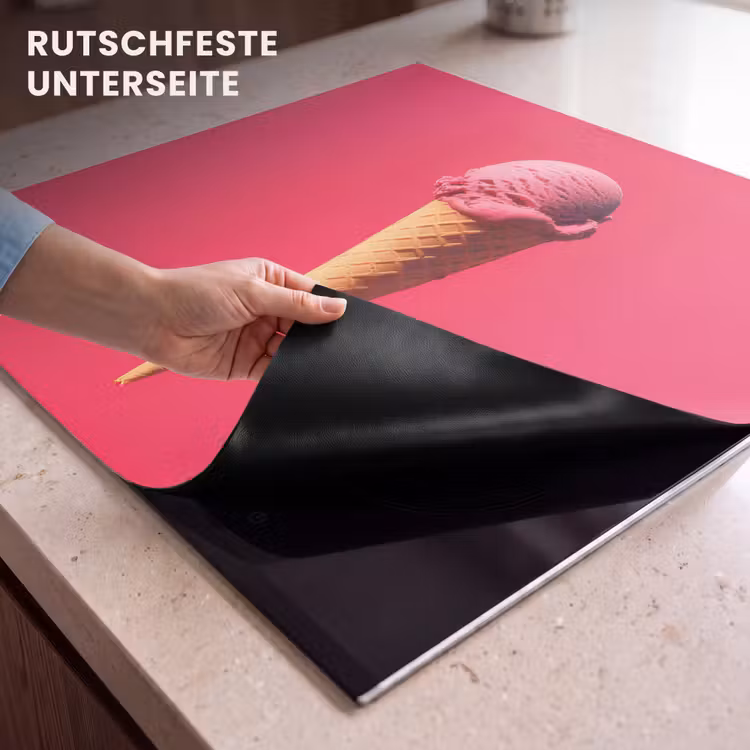Herdabdeckplatte - Schaufel Eiscreme - Rosa - Horn — 6
