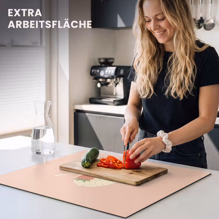 Herdabdeckplatte - Tablett - Eiscreme - Erdbeere - Rosa — 5