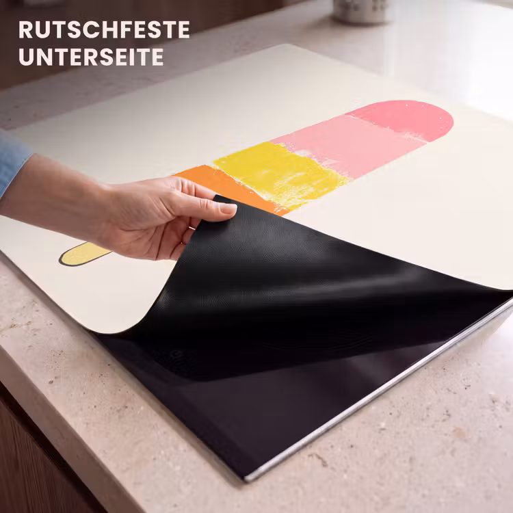 Herdabdeckplatte - Wassereis - Retro - Stiel - Rosa — 6