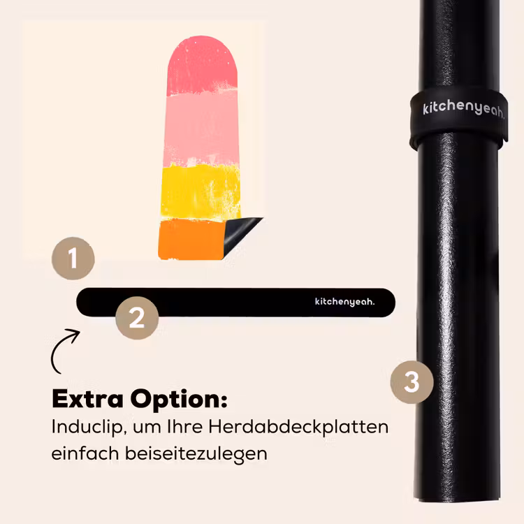Herdabdeckplatte - Wassereis - Retro - Stiel - Rosa — 8