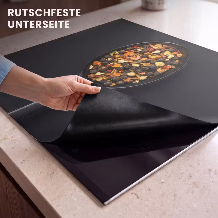 Herdabdeckplatte - Kräuter - Schwarz - Löffel — 6