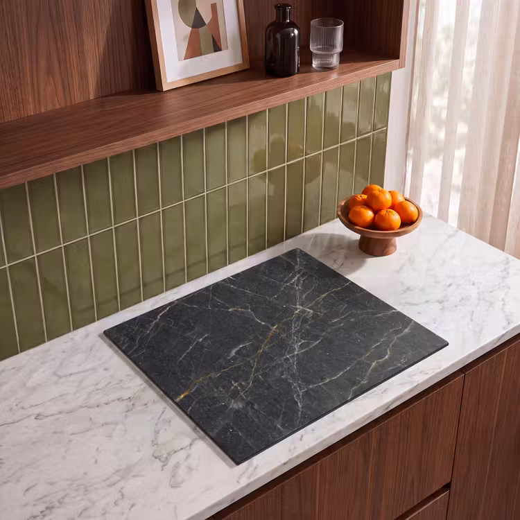 Herdabdeckplatte - Marmor - Schwarz - Gold - Grau - Marmorstruktur — 4