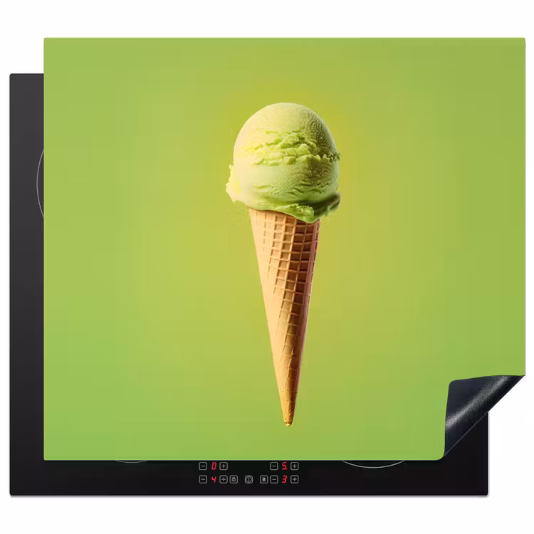 Herdabdeckplatte - Horn - Schaufel Eiscreme - Grün — 1