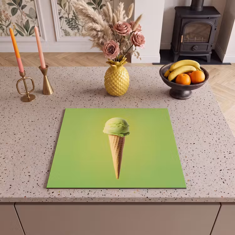 Herdabdeckplatte - Horn - Schaufel Eiscreme - Grün — 3