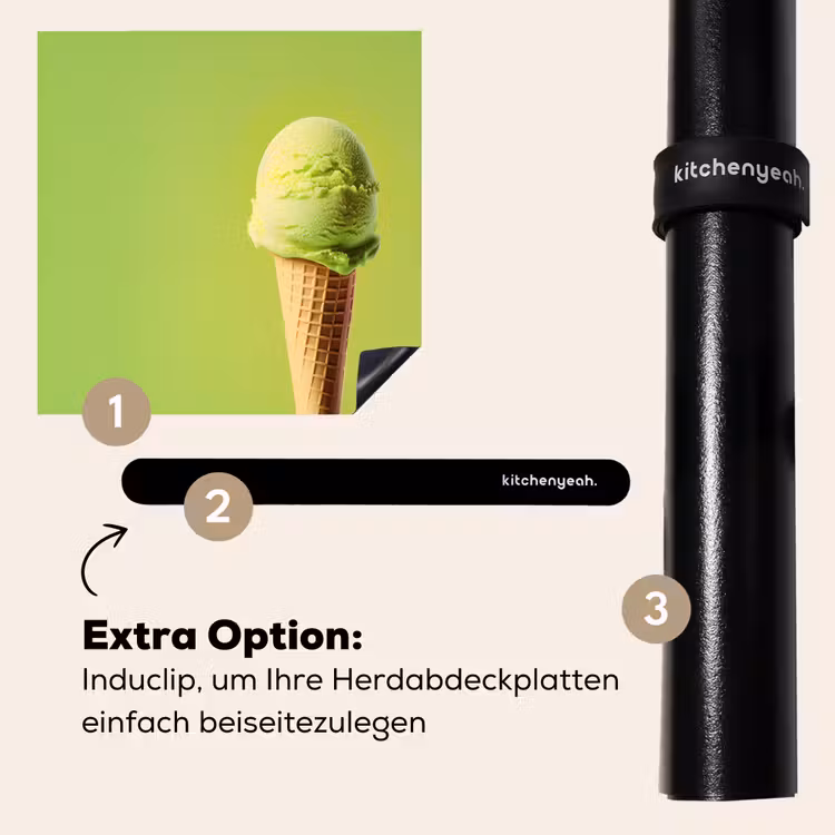 Herdabdeckplatte - Horn - Schaufel Eiscreme - Grün — 8