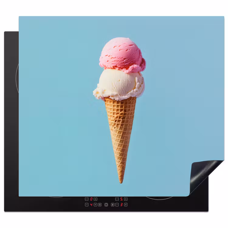 Herdabdeckplatte - Schaufel Eiscreme - Kegel - Blau — 1