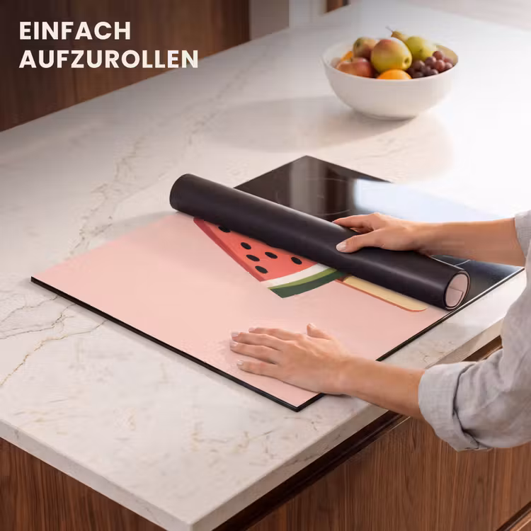 Herdabdeckplatte - Wassermelone - Eiscreme - Kerne - Rot — 7
