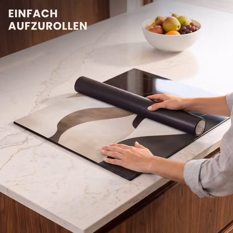 Herdabdeckplatte - Wellen - Abstrakt - Beige — 7