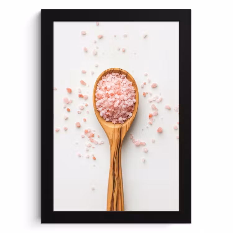 Bilder mit Rahmen - Löffel - Salz - Rosa — 1