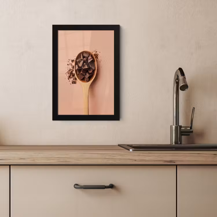 Bilder mit Rahmen - Schokolade - Holz - Löffel — 4
