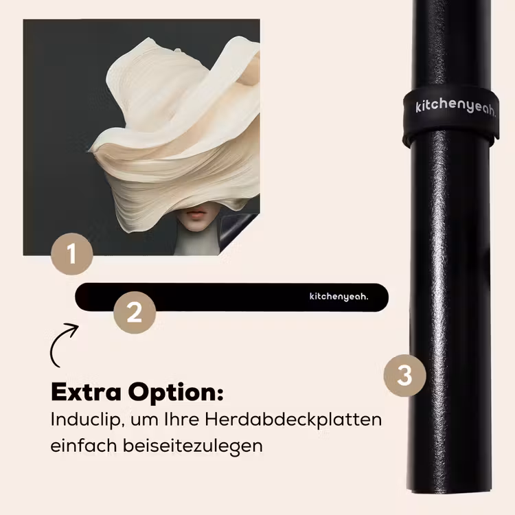 Herdabdeckplatte - Frau - Beige - Hut — 8
