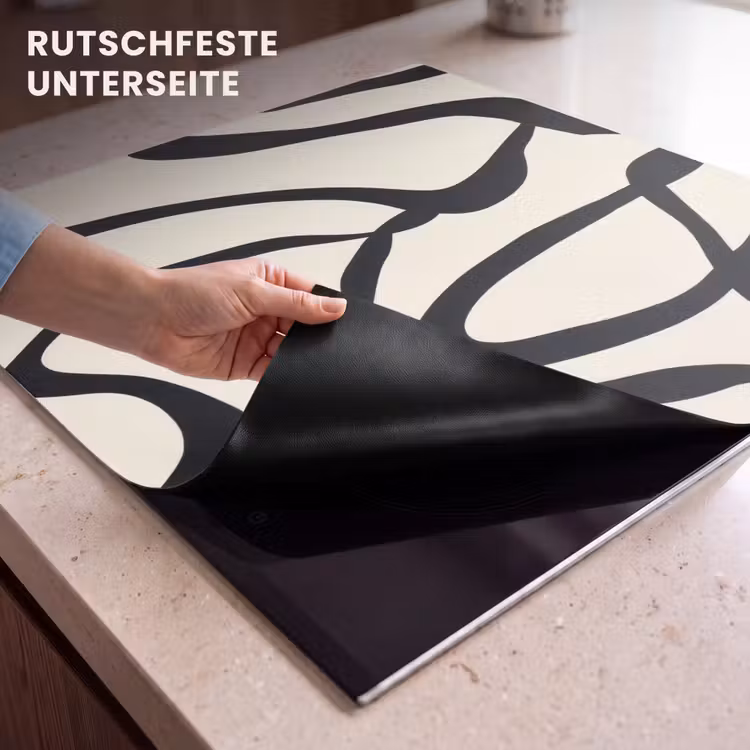 Herdabdeckplatte - Abstrakt - Linien - Modern - Beige — 6