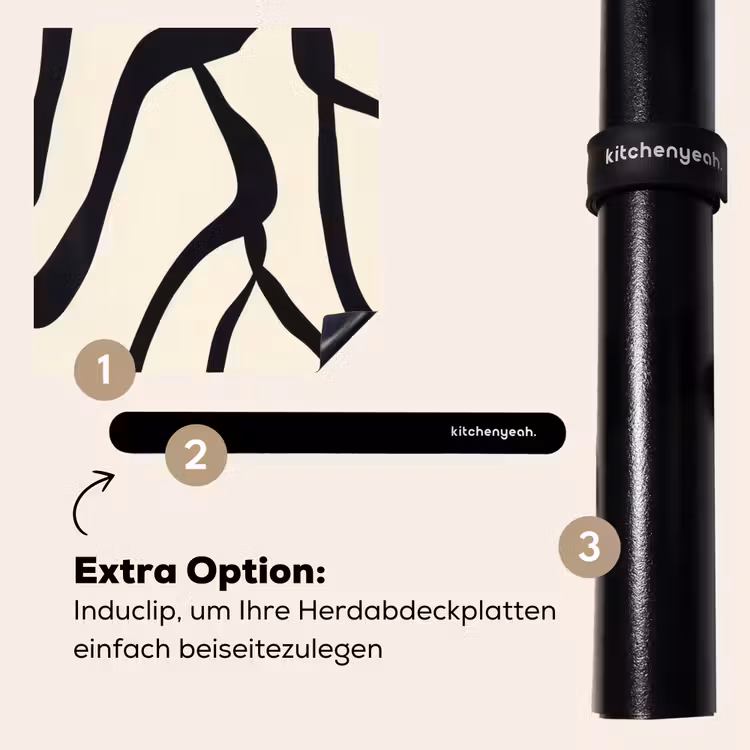 Herdabdeckplatte - Abstrakt - Linien - Modern - Beige — 8