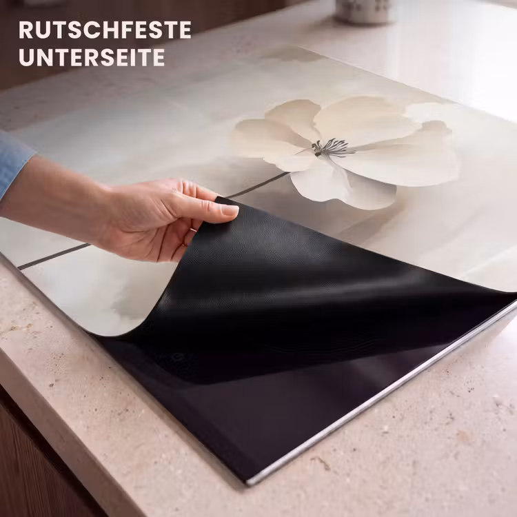 Herdabdeckplatte - Blume - Beige - Farbe - Schatten — 6