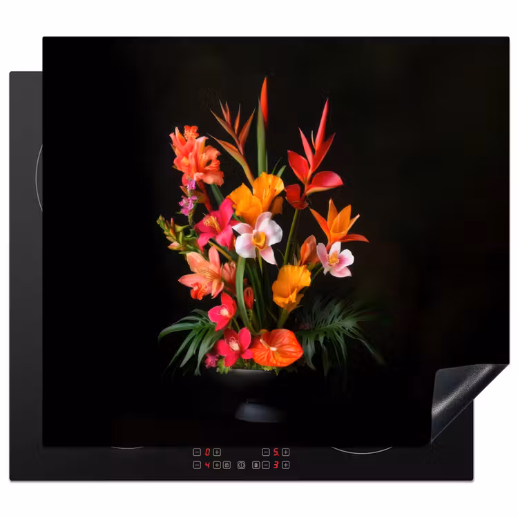 Herdabdeckplatte - Blumenstrauß - Blumen - Exotisch — 1