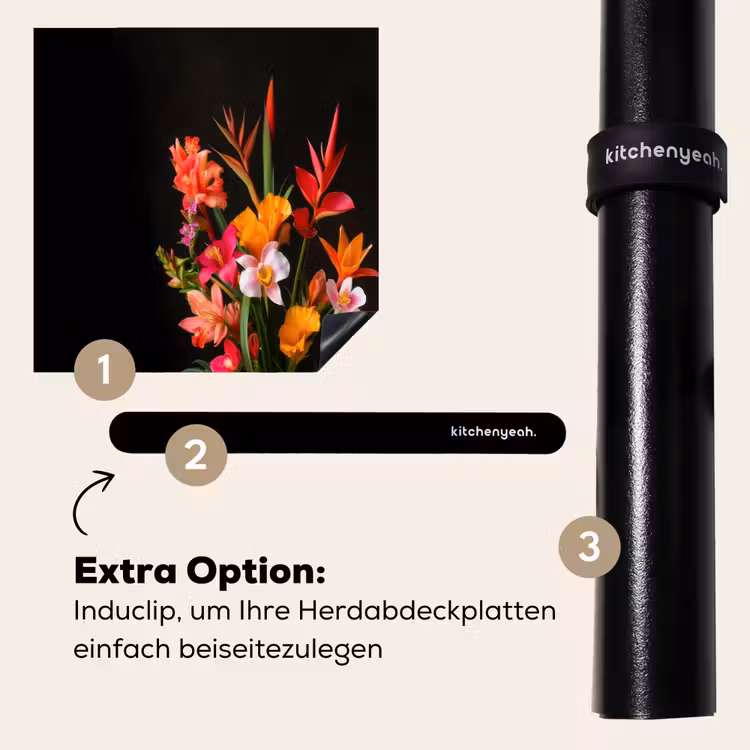 Herdabdeckplatte - Blumenstrauß - Blumen - Exotisch — 8