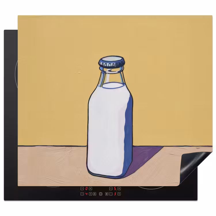 Herdabdeckplatte - Gläser - Flasche - Illustration - Milch — 1
