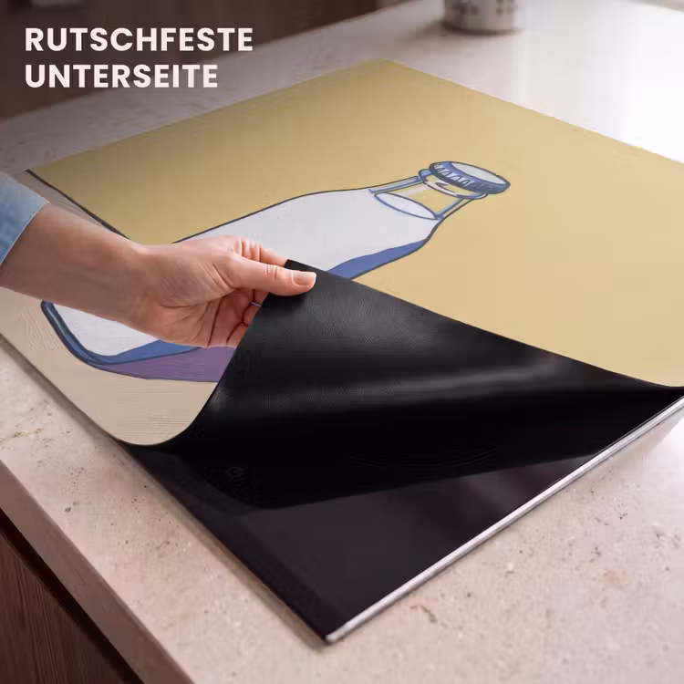 Herdabdeckplatte - Gläser - Flasche - Illustration - Milch — 6