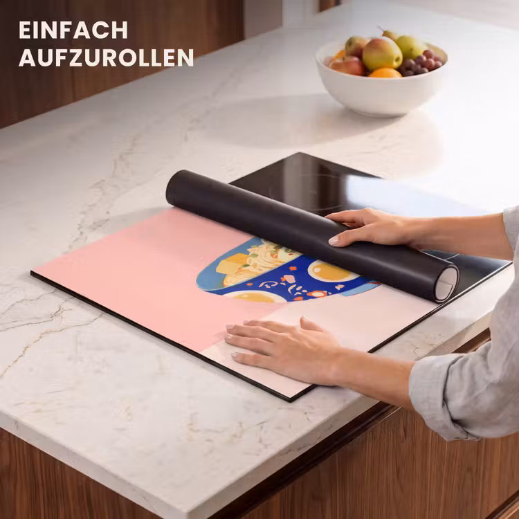 Herdabdeckplatte - Nudeln - Schüssel - Blau - Illustration — 7