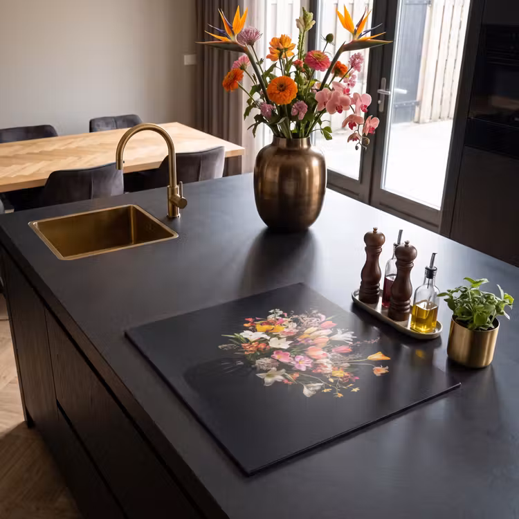 Herdabdeckplatte - Vase - Blumen - Tulpen — 2
