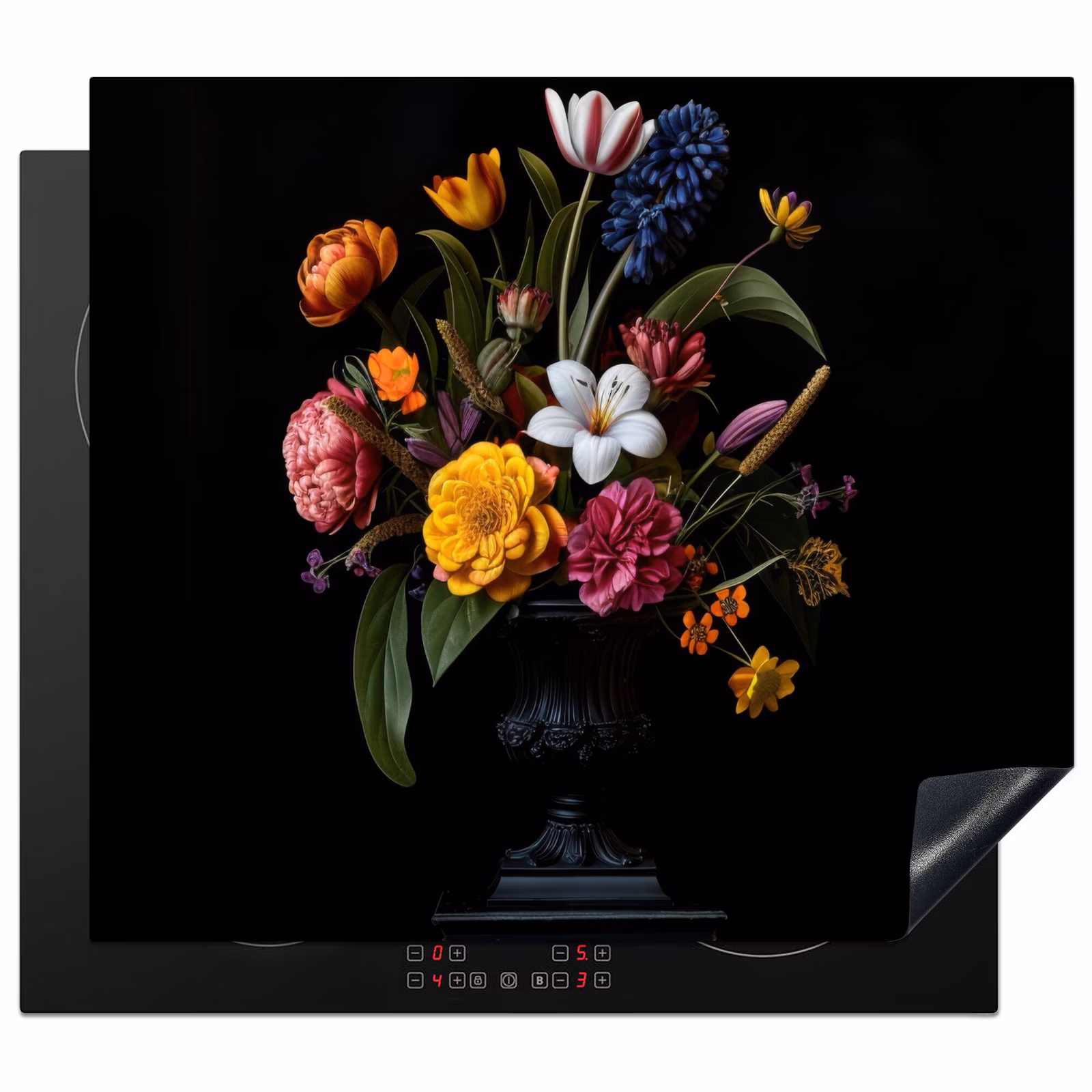 Herdabdeckplatte - Frühling - Blumen - Klassisch - Vase — 1