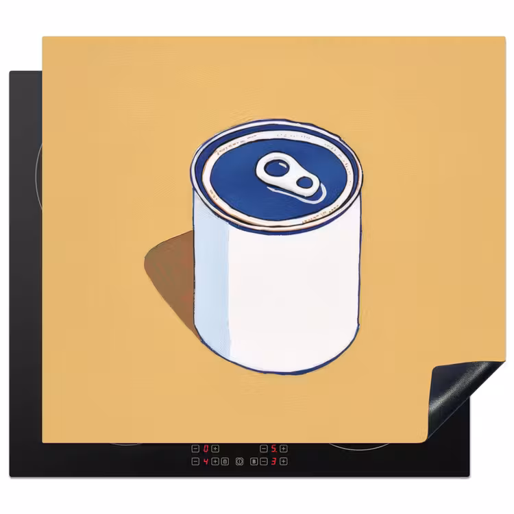 Herdabdeckplatte - Dose - Minimalistisch - Blau - Illustration — 1