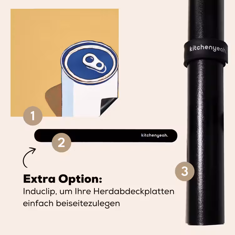Herdabdeckplatte - Dose - Minimalistisch - Blau - Illustration — 8