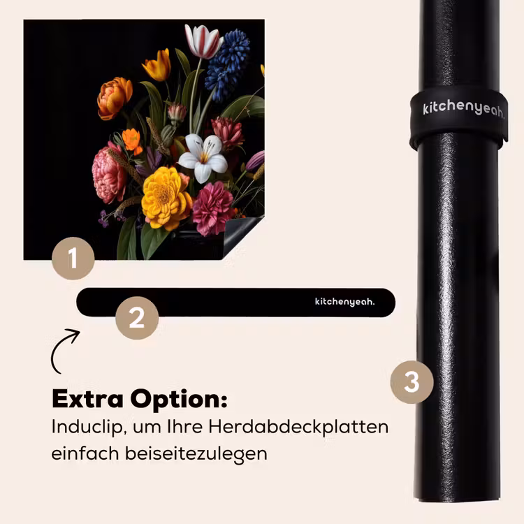 Herdabdeckplatte - Frühling - Blumen - Klassisch - Vase — 8